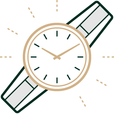Horloge gerepareerd icoon